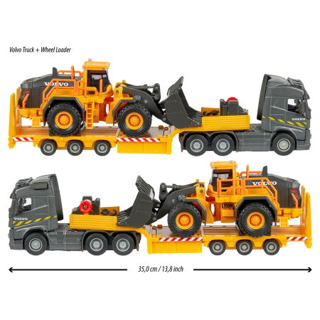 Camion Majorette Volvo cu remorca si buldozer [3]