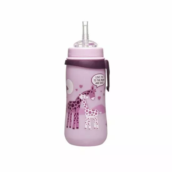 Termosuri, recipiente mâncare pentru copii - Cana cu pai bebe, 12luni+, 330ml, Nip
