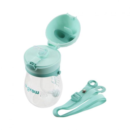 Cana cu pai si curea, tritan 330 ml,  U-Grow [1]