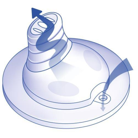 Cana de baut cu manere Training Bottle Girl pentru copii, adaptor de baut antipicurare din silicon, 150 ml, de la 6 luni, nip 35058 [2]