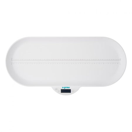Camera Copilului - Cantar corporal 2 in 1 pentru bebelusi si copii U-Grow, functie bluetooth, capacitate 30 kg, display LCD, alb