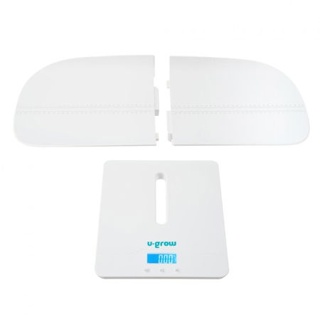Cantar digital corporal 2in1 pentru bebe si mama, U-Grow, Display LED, blueetoth, Auto off, Functie Tara, 100kg, Alb [5]
