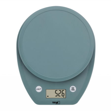 Suzete bebe - Cantar digital de bucatarie MOCHI cu display LCD, capacitate 5 kg, turcoaz, TFA 50.2007.20