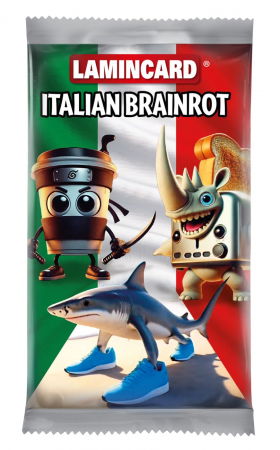 Jocuri de familie sau grup - Carti de joc Italian Brainrot Lamincard set 5 buc