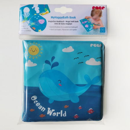 Carticica de baie plutitoare, 8 pagini colorate care isi schimba culoarea in contact cu apa, MyHappyBath Book, Reer 76012 [1]
