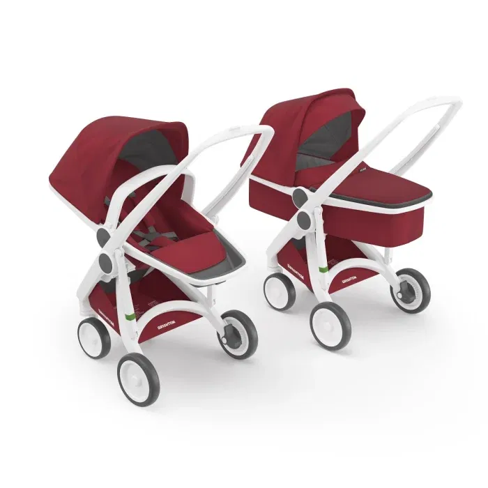 Produse - Carucior 2 In 1, Greentom, 100% Ecologic, Visiniu