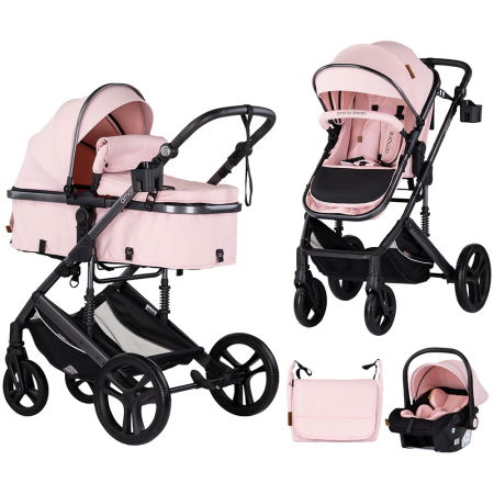 Sisteme De Siguranță Copii - Carucior Chipolino Amore 3 in 1 pink marshmallow