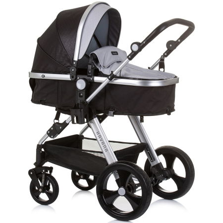 Cărucioare copii - Carucior Chipolino Havana 3 in 1 obsidian silver