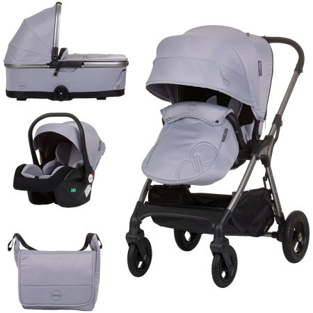 Cărucioare copii - Carucior Chipolino Infinity 3 in 1 granite