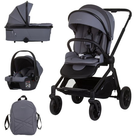 Cărucioare copii - Carucior Chipolino Magnum 3 in 1 anthracite