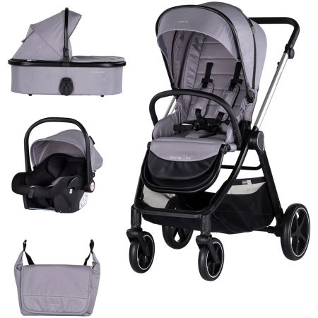 Cărucioare copii - Carucior Chipolino Marbella 3 in 1 cloud grey