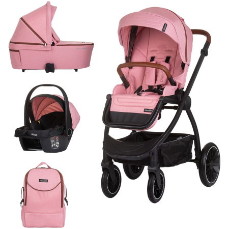 Cărucioare copii - Carucior Chipolino Prestige 3 in 1 marshmallow