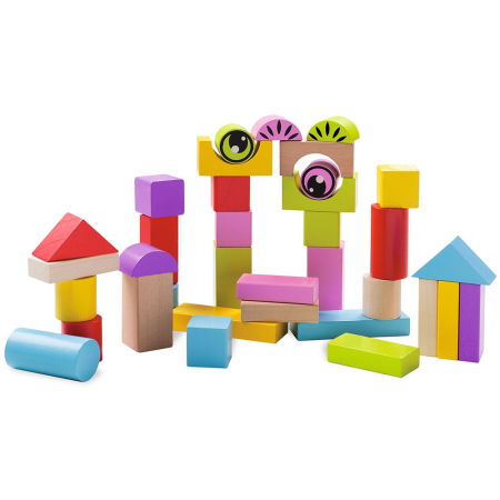 Jocuri și Jucării - Carucior Eichhorn Activity Walker cu 35 cuburi