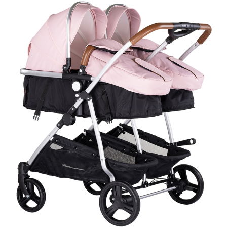 Cărucioare copii - Carucior gemeni Chipolino Duo Smart 2 in 1 pink marshmallow
