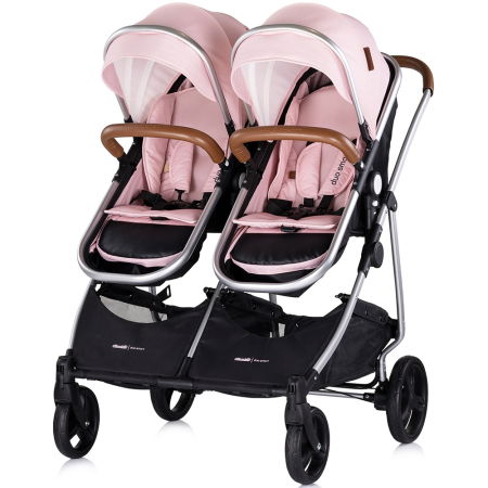 Carucior gemeni Chipolino Duo Smart 2 in 1 pink marshmallow [5]
