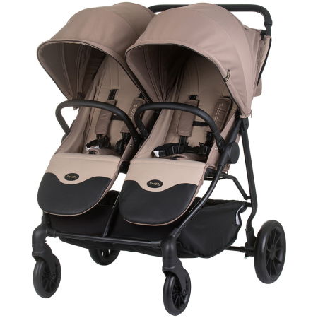 Cărucioare copii - Carucior gemeni Chipolino Top Stars tiramisu
