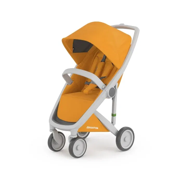 Cărucioare copii - Carucior, Greentom, Classic Upp, 100% Ecologic, Grey Sunflower