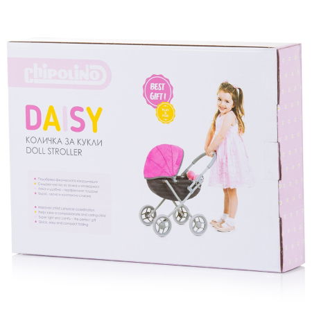 Carucior pentru papusi Chipolino Daisy pink linen [3]