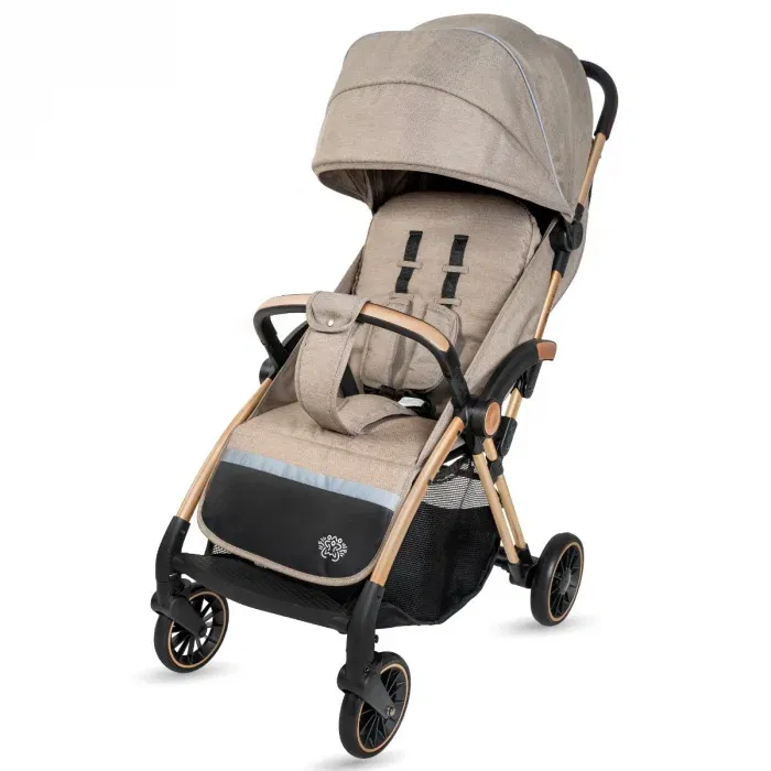 Cărucioare copii - Carucior Sport AppeKids – Upp – Ultracompact, Pliere automata, De la nastere la 22kg - Bej