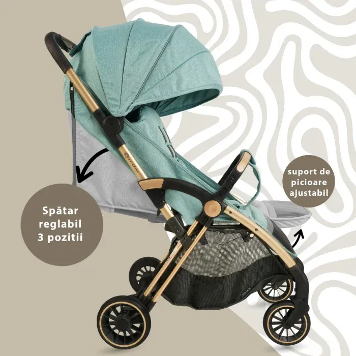 Carucior Sport AppeKids – Upp – Ultracompact, Pliere automata, De la nastere la 22kg - Verde [4]