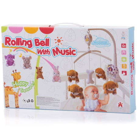 Carusel muzical pentru patut Chipolino Blue rabbits [1]