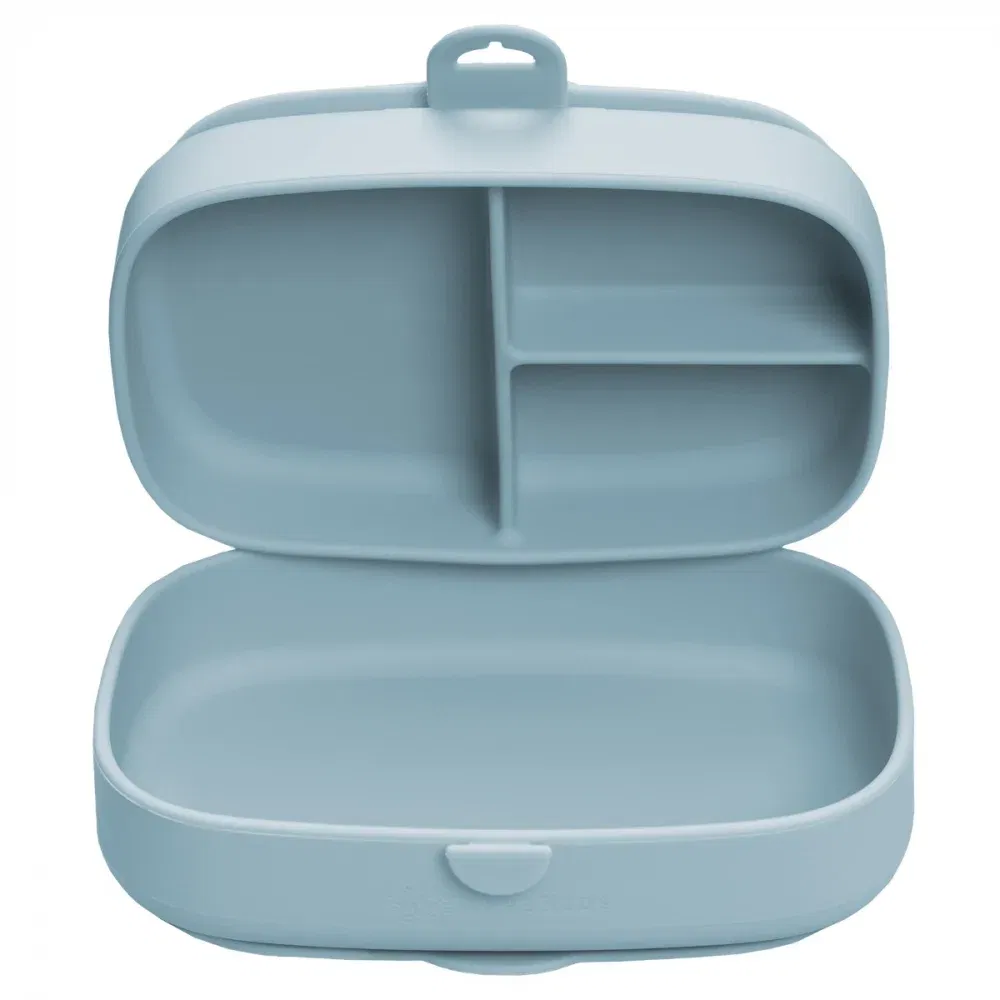 Caserola compartimentata din silicon cu ventuza, AppeKids Magic Box - Albastru [1]
