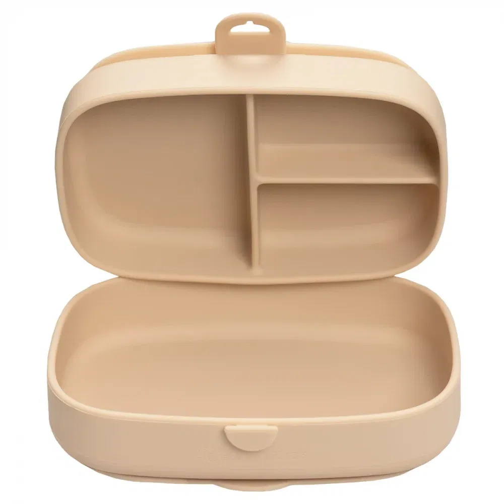 Caserola compartimentata din silicon cu ventuza, AppeKids Magic Box - Bej [1]