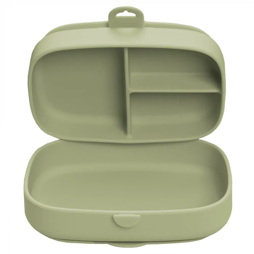 Caserola compartimentata din silicon cu ventuza, AppeKids Magic Box - Verde [1]