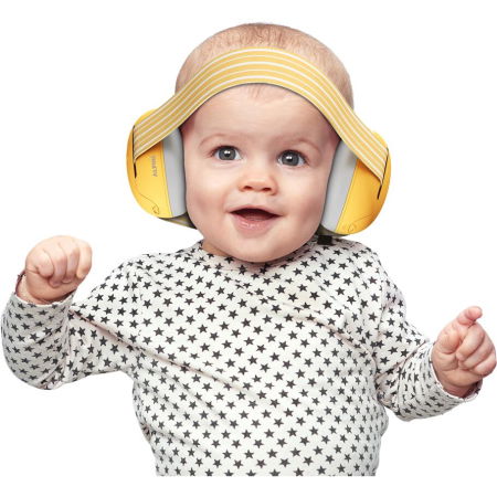 Casti antifonice pentru bebelusi, ofera protectie auditiva, SNR 23, galben, ALPINE Muffy Baby Yellow ALP27495 [1]