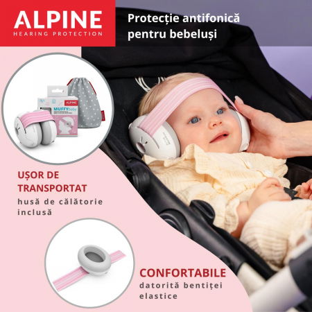 Casti protectie auditiva bebelusi, SNR 23, 0-36 luni, ALPINE [5]