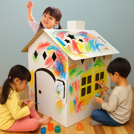 Căsuță pentru copii de colorat – joc creativ cu accesorii [2]