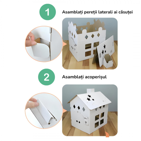 Căsuță pentru copii de colorat – joc creativ cu accesorii [7]