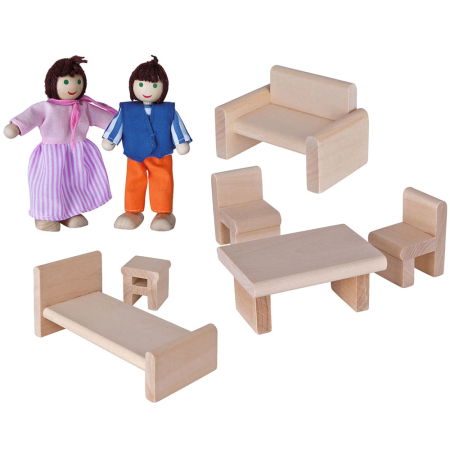 Jocuri și Jucării - Casuta din lemn pentru papusi Eichhorn