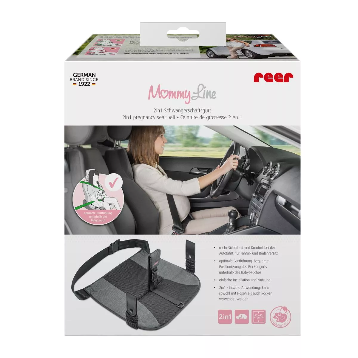 Centura auto gravide, ajustabila, Mommy Line, Reer [7]