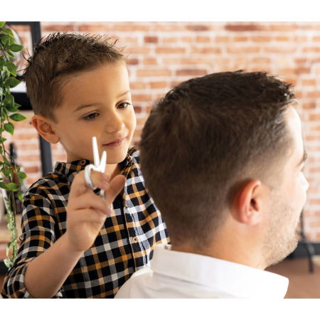 Centura  copii frizer de la 3 ani+, Smoby Barber and Cut negru cu accesorii [4]