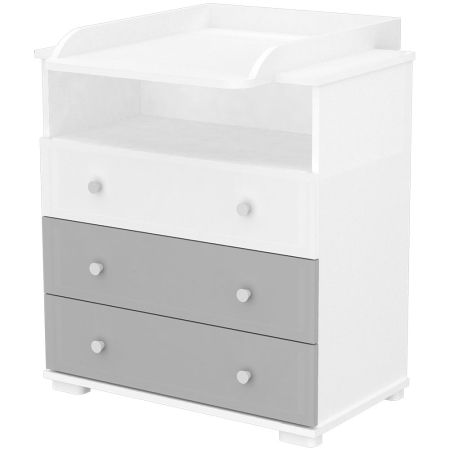 Camera Copilului - Comoda de infasat Hubners Patrik 80 cm alb grafit