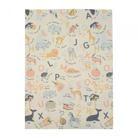 Covor de joaca pentru copii U-Grow, din spuma, pliabil, 2 fete, impermeabil, izolant, 120 x 180 x 1 cm, alfabet [1]