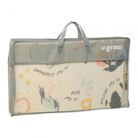 Covor de joaca pentru copii U-Grow, din spuma, pliabil, 2 fete, impermeabil, izolant, 120 x 180 x 1 cm, alfabet [8]