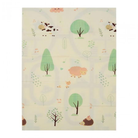 Covor de joaca pentru copii U-Grow, din spuma, pliabil, 2 fete, impermeabil, izolant, 120 x 180 x 1 cm, circuit [2]