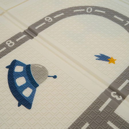 Covor de joaca pentru copii U-Grow, din spuma, pliabil, 2 fete, impermeabil, izolant, 120 x 180 x 1 cm, circuit [5]