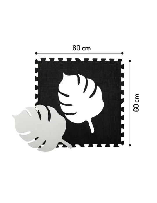 Covoras de joaca puzzle 120x120 cm Momi, Feli - Negru [2]