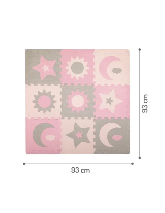 Covoras de joaca puzzle 93x93 cm Momi, Nebe - Roz [3]