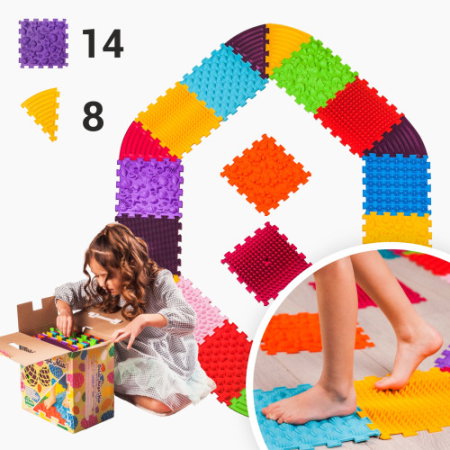 Covoraș de masaj Ortek Puzzle-uri 14 el. + 8 triunghiuri [1]