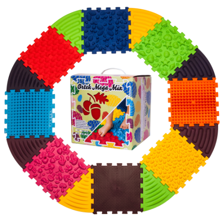 Covorașe - Covoraș de masaj Ortek Puzzle-uri 8 el. + 8 triunghiuri