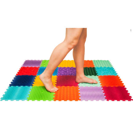 Covorașe - Covoraș de masaj pentru reabilitare "Ortek Mix" 20 elemente Rigid