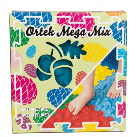 Covoraș de masaj pentru reabilitare "Ortek Mix" 20 elemente Rigid [2]