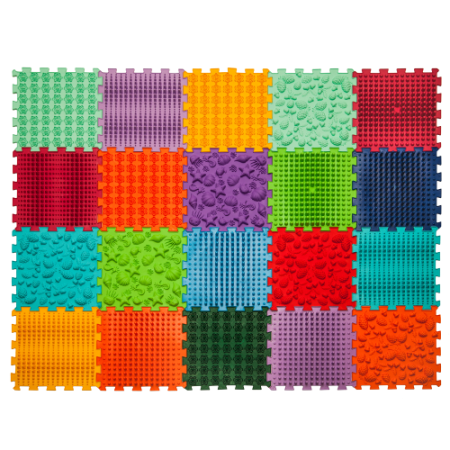 Covoraș de masaj pentru reabilitare "Ortek Mix" 20 elemente Rigid [1]