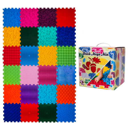 Covorașe - Covoraș ortopedic pentru masaj Puzzle "Mix" 24 elemente