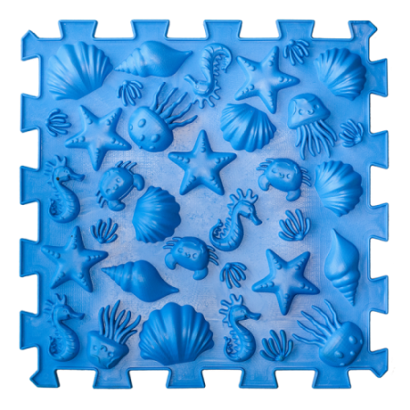 Covoraș ortopedic pentru masaj Puzzle "Mix" 9 elemente Albastru [4]