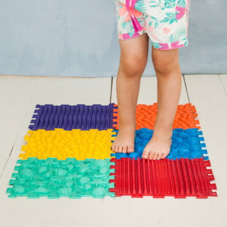 Covorașe - Covoraș ortopedic pentru masaj Puzzle "Pe fundul mării" 6 elemente